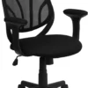 Y-GO Chair Mid-Back Black Mesh Swivel Task Chair With Arms - By Flash Furniture - Madison Seating -furniture Shop Y GO Chair Mid Back Black Mesh Swivel Task Chair with Arms by Flash Furniture